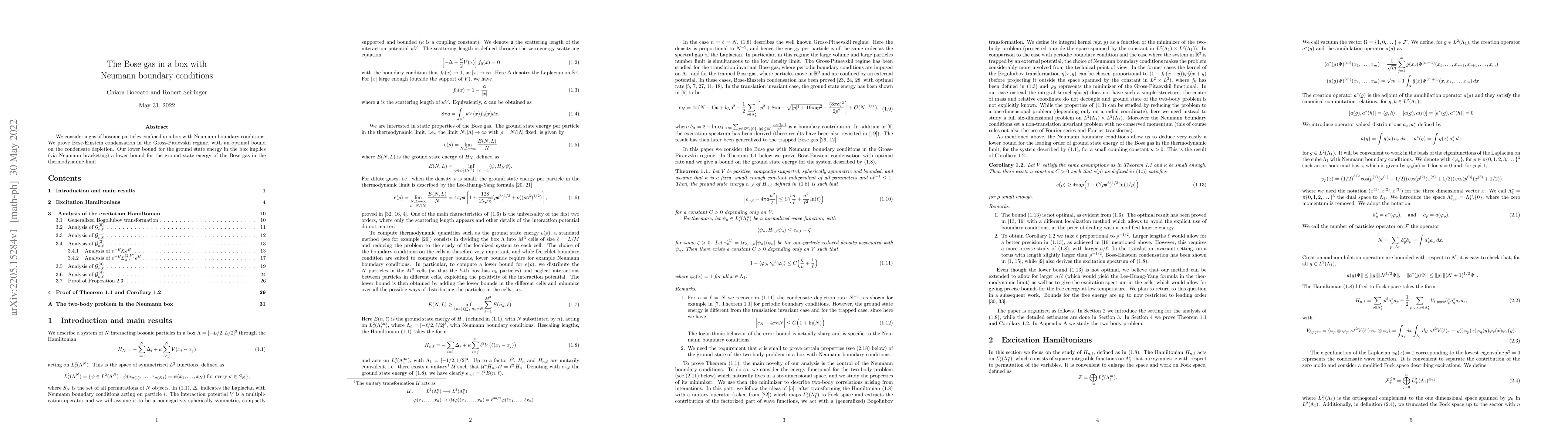 Thumbnail for The Bose gas in a box with Neumann boundary conditions