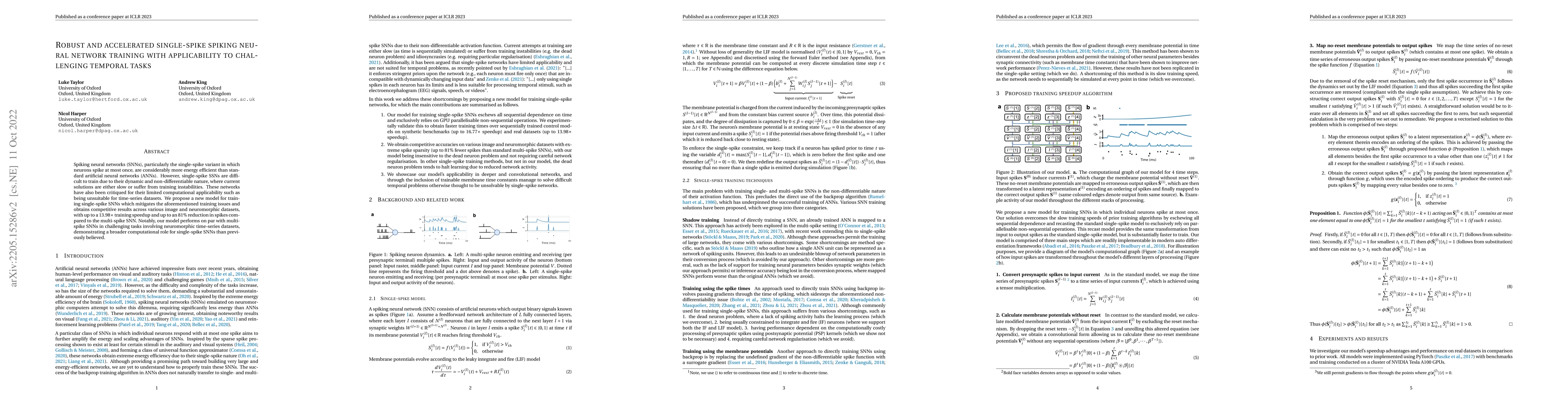 Thumbnail for Robust and accelerated single-spike spiking neural network training with
  applicability to challenging temporal tasks