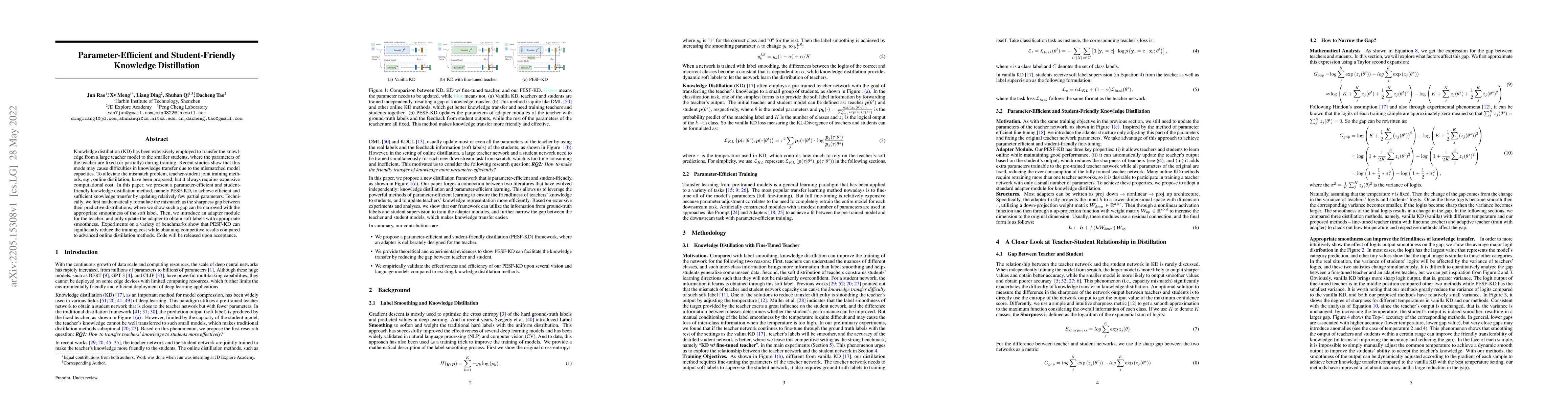 Thumbnail for Parameter-Efficient and Student-Friendly Knowledge Distillation