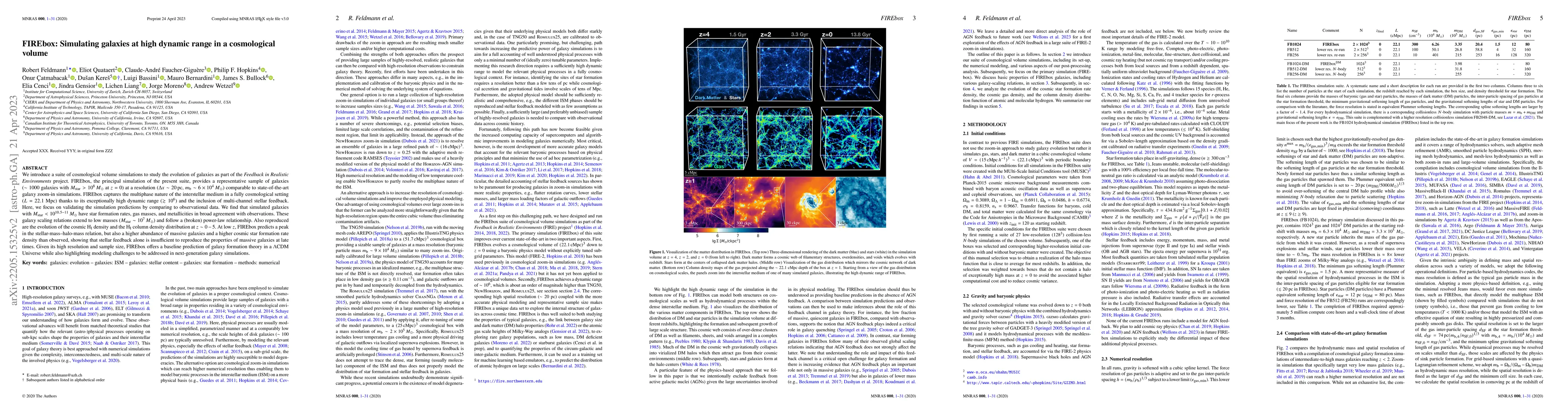 Thumbnail for FIREbox: Simulating galaxies at high dynamic range in a cosmological
  volume