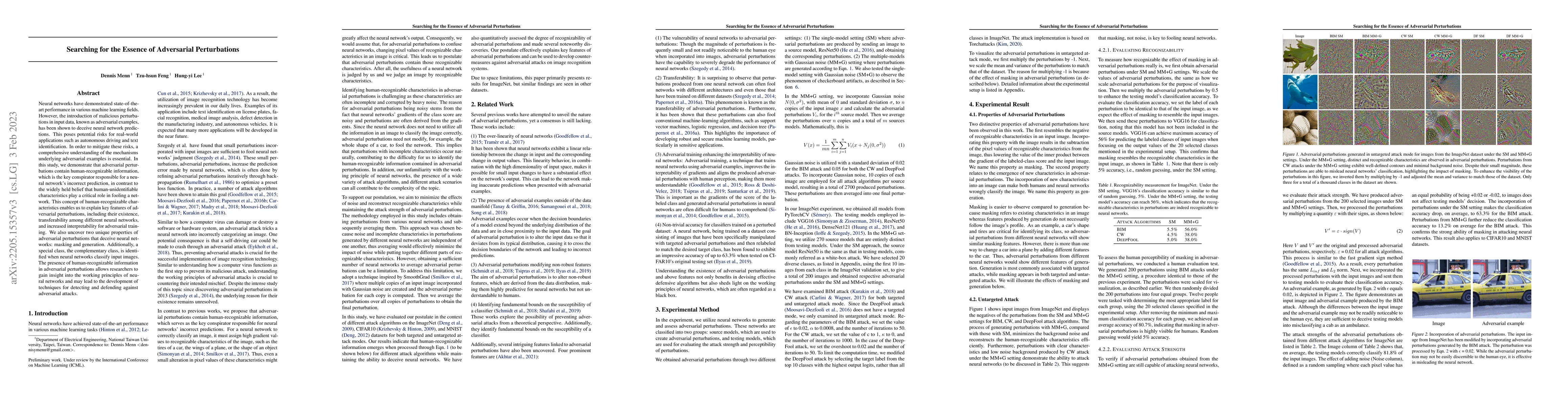 Thumbnail for Searching for the Essence of Adversarial Perturbations
