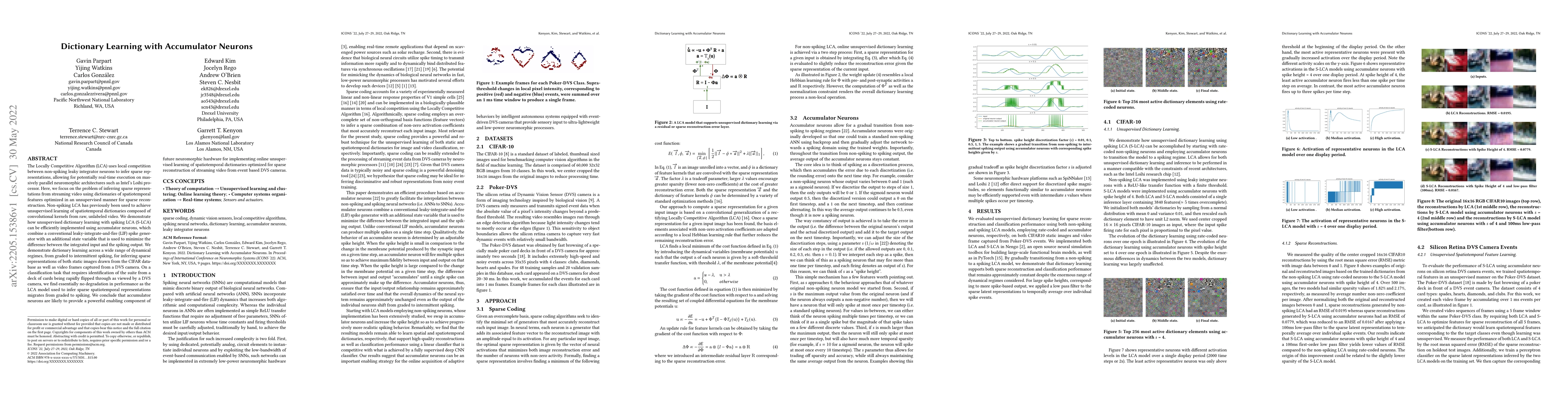 Thumbnail for Dictionary Learning with Accumulator Neurons
