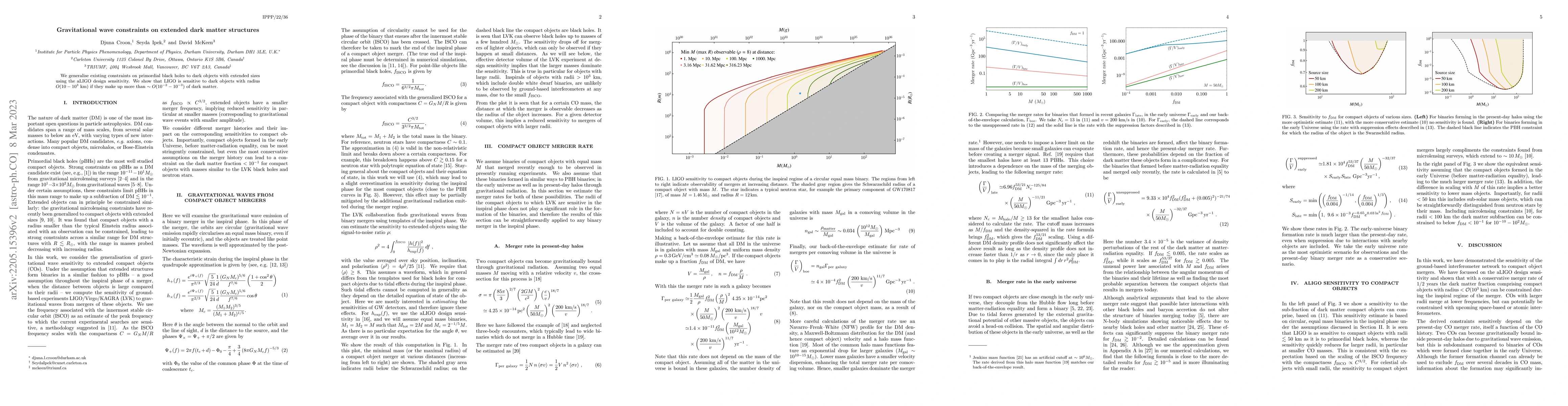 Thumbnail for Gravitational wave constraints on extended dark matter structures