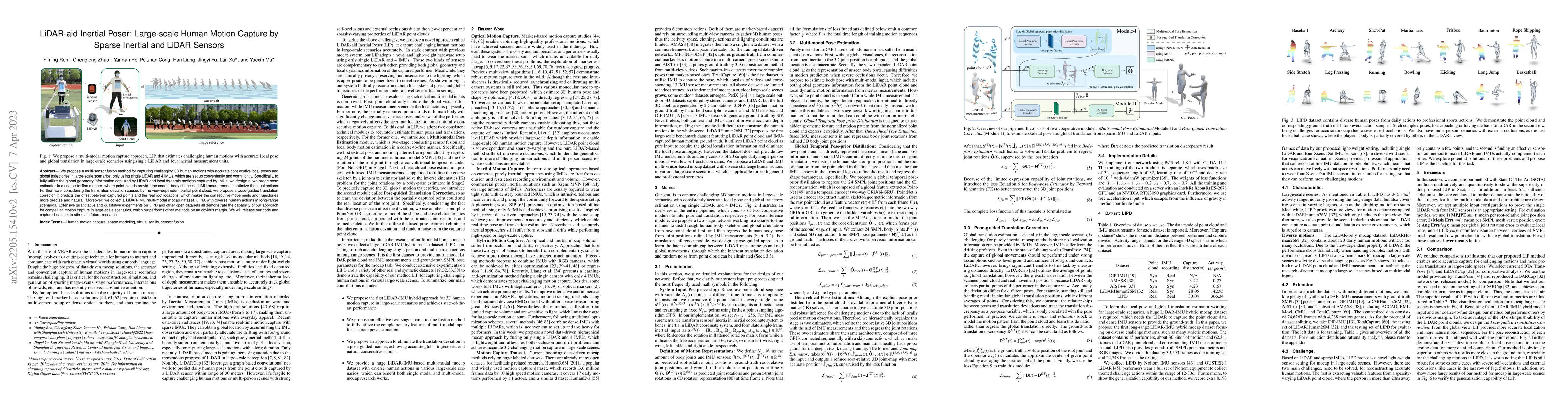 Thumbnail for LiDAR-aid Inertial Poser: Large-scale Human Motion Capture by Sparse
  Inertial and LiDAR Sensors