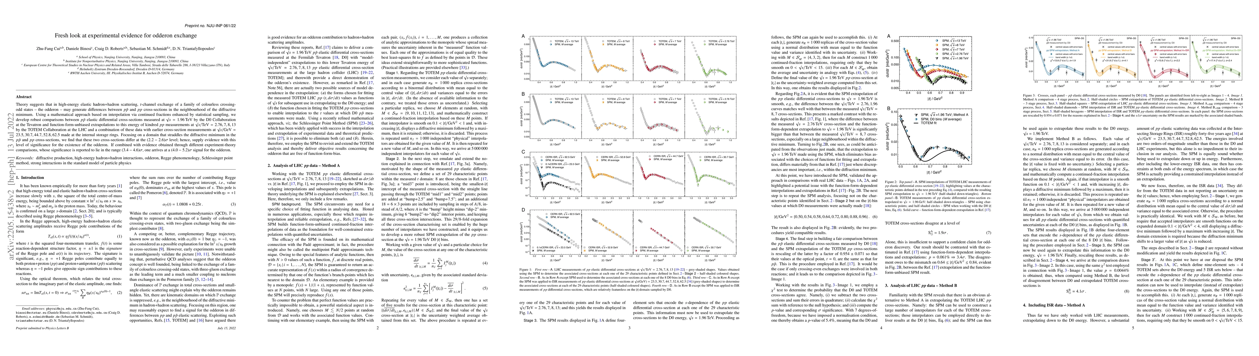 Thumbnail for Fresh look at experimental evidence for odderon exchange