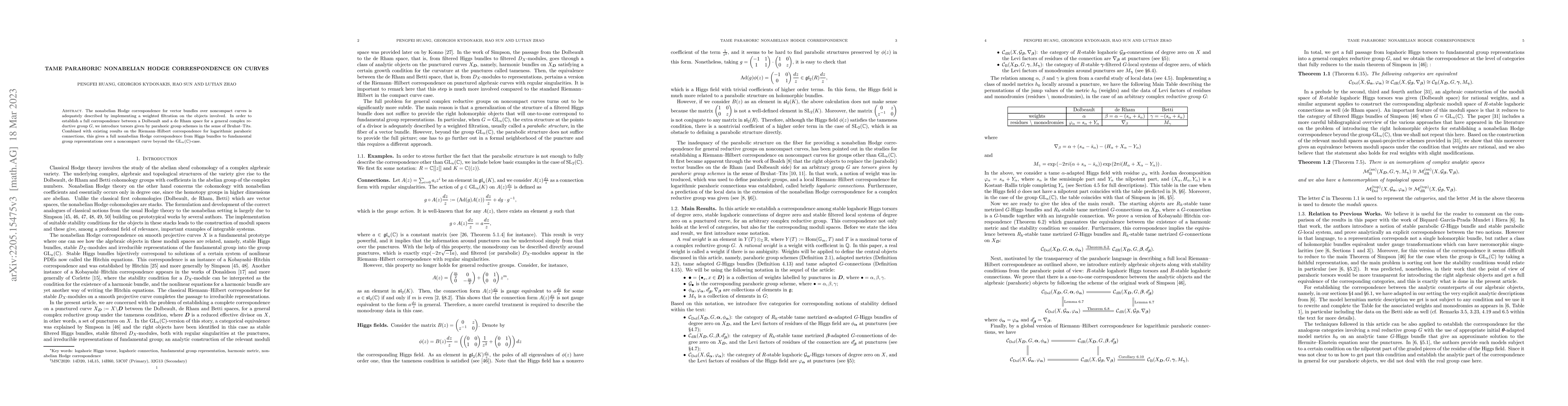 Thumbnail for Tame parahoric nonabelian Hodge correspondence on curves