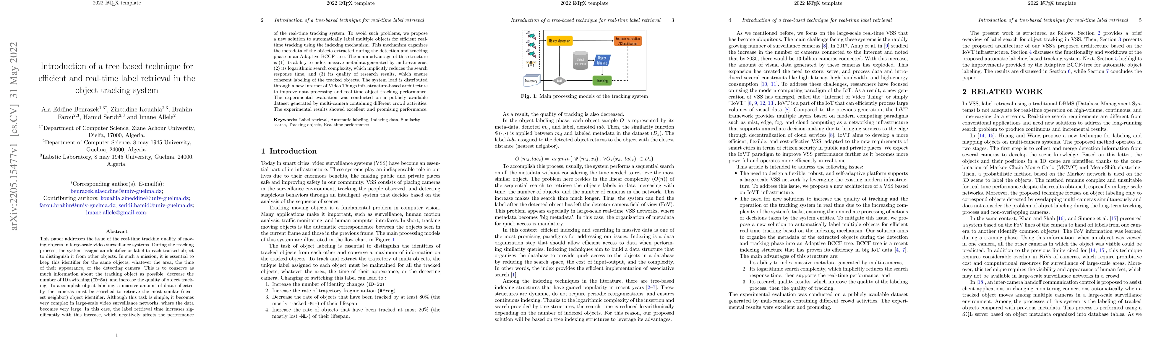 Thumbnail for Introduction of a tree-based technique for efficient and real-time label
  retrieval in the object tracking system