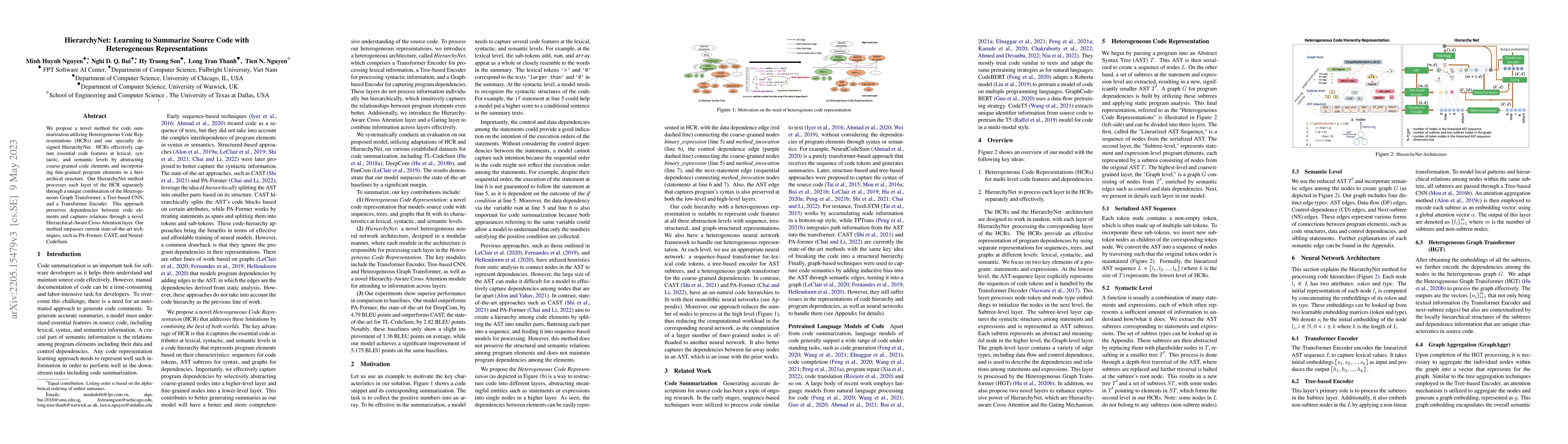 Thumbnail for HierarchyNet: Learning to Summarize Source Code with Heterogeneous
  Representations