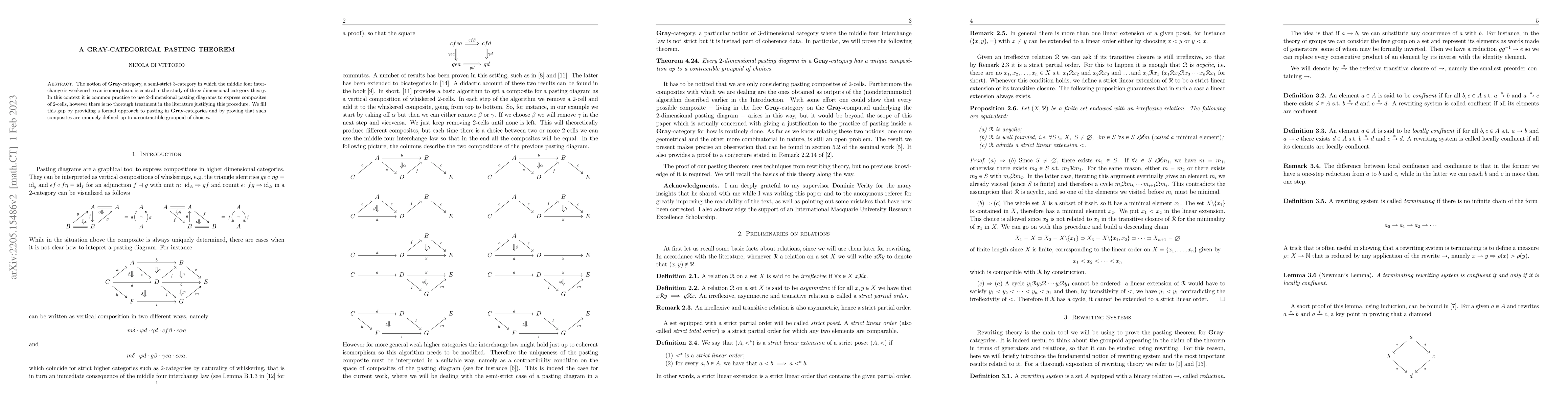 Thumbnail for A $\textbf{Gray}$-categorical pasting theorem