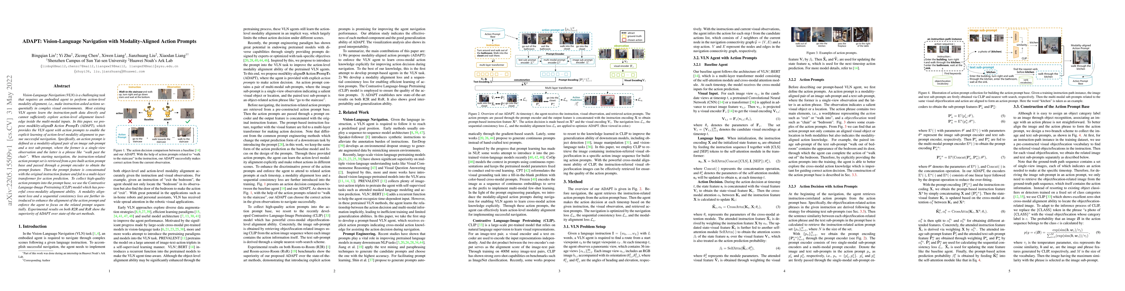 Thumbnail for ADAPT: Vision-Language Navigation with Modality-Aligned Action Prompts
