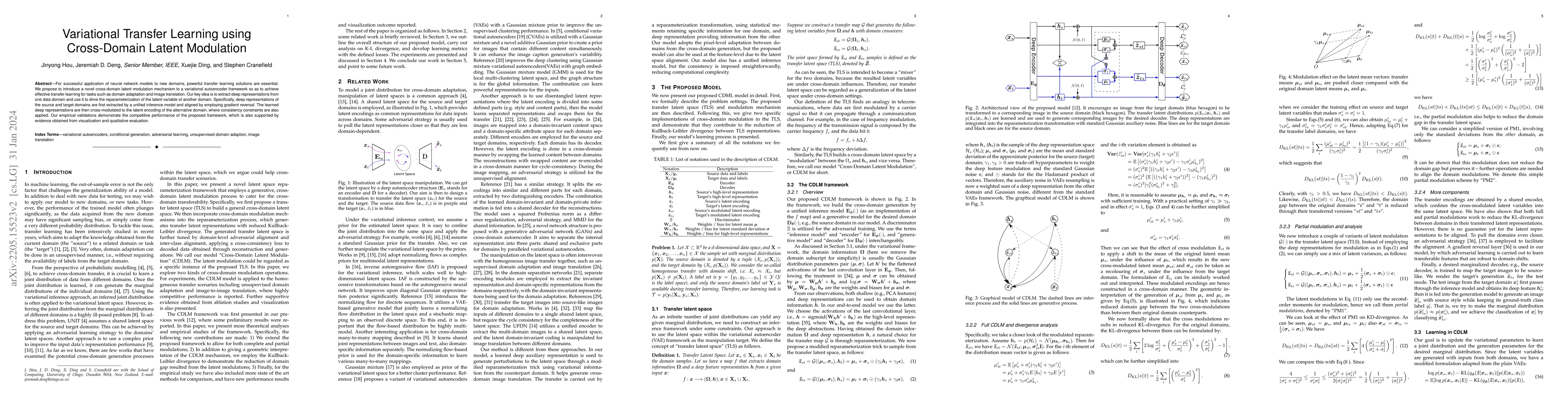 Thumbnail for Variational Transfer Learning using Cross-Domain Latent Modulation