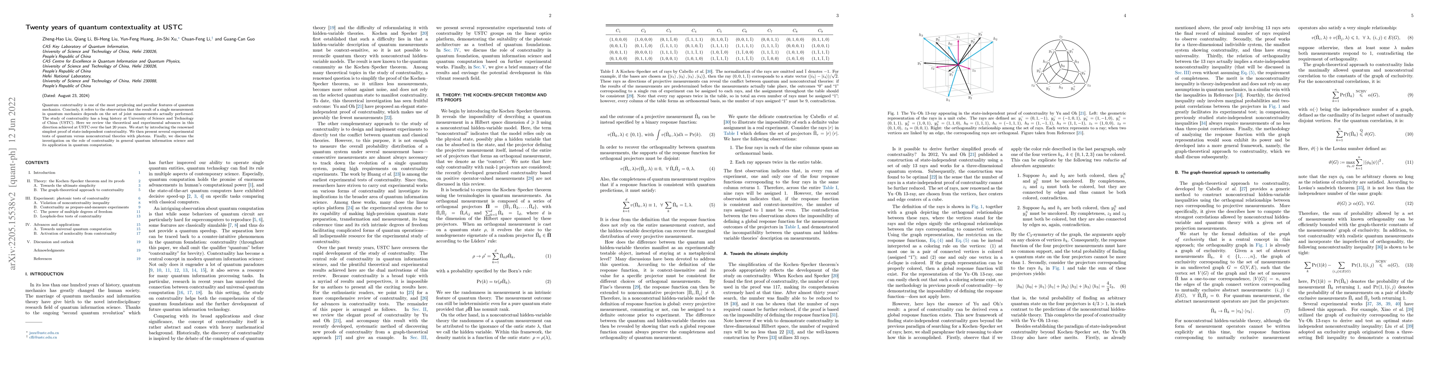 Thumbnail for Twenty years of quantum contextuality at USTC