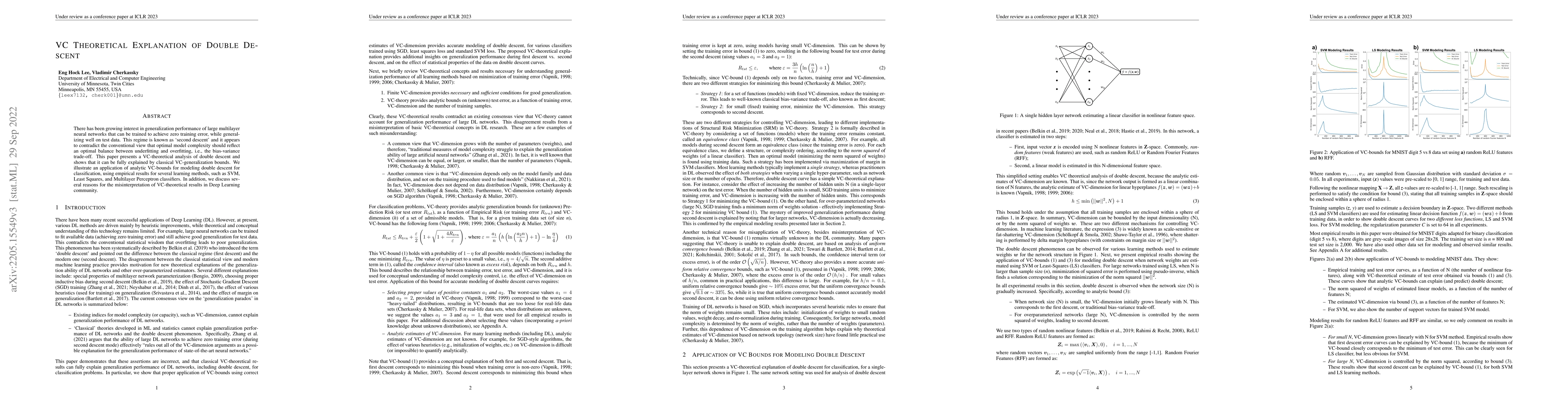 Thumbnail for VC Theoretical Explanation of Double Descent