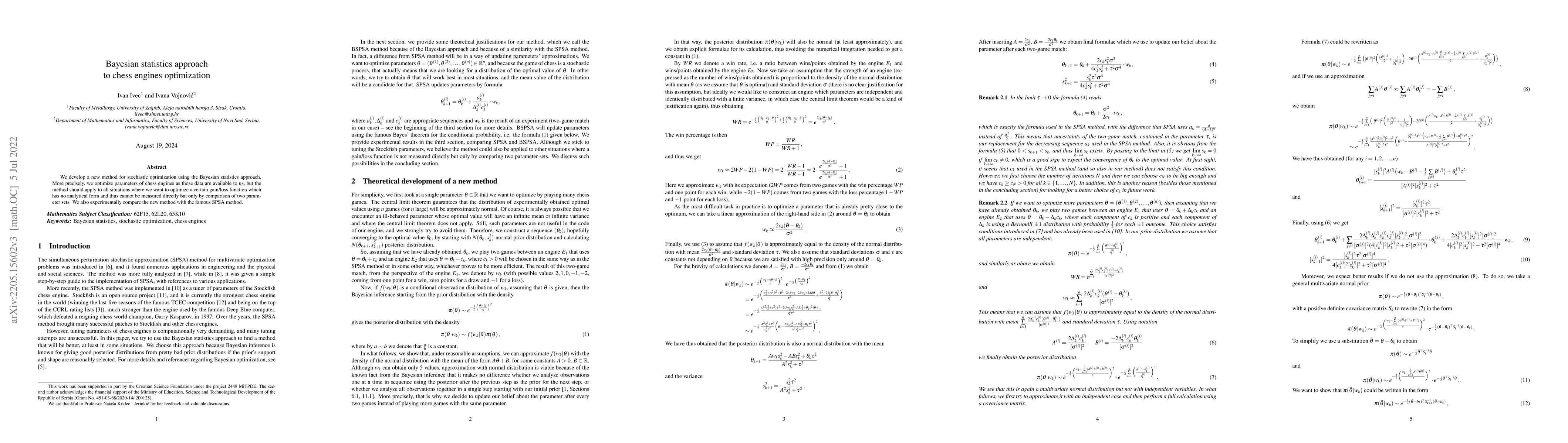 Thumbnail for Bayesian statistics approach to chess engines optimization