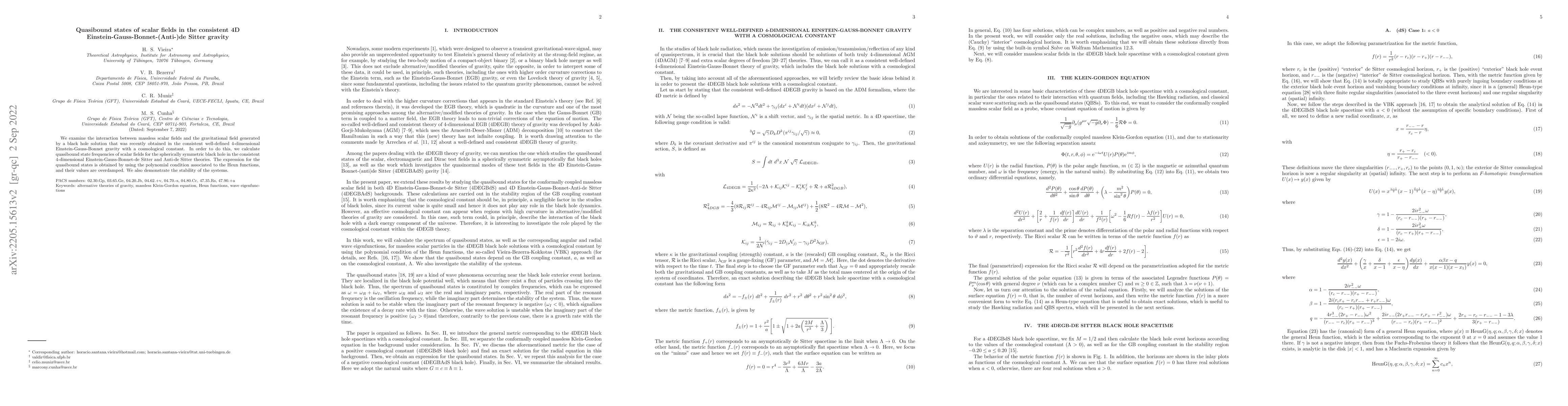 Thumbnail for Quasibound states of scalar fields in the consistent 4D
  Einstein-Gauss-Bonnet-(Anti-)de Sitter gravity