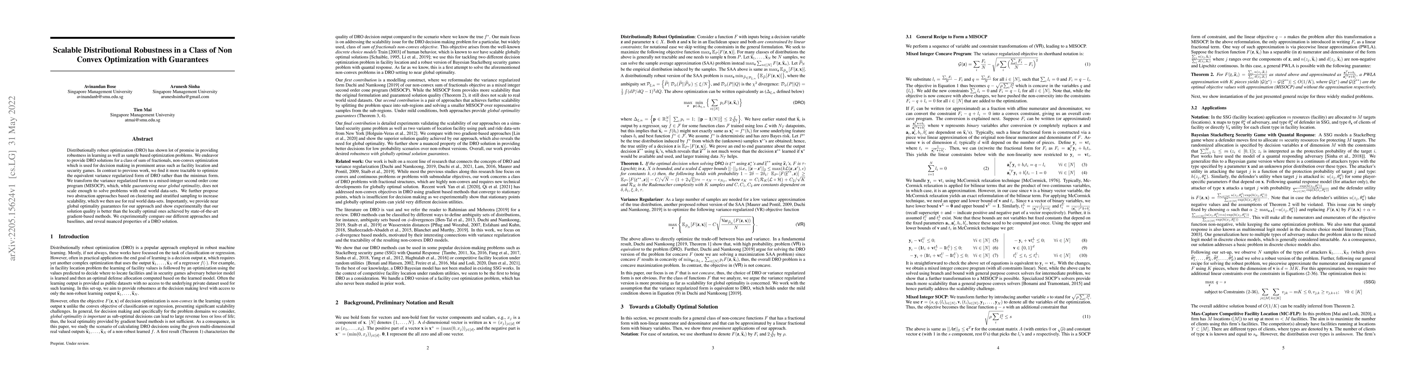 Thumbnail for Scalable Distributional Robustness in a Class of Non Convex Optimization
  with Guarantees