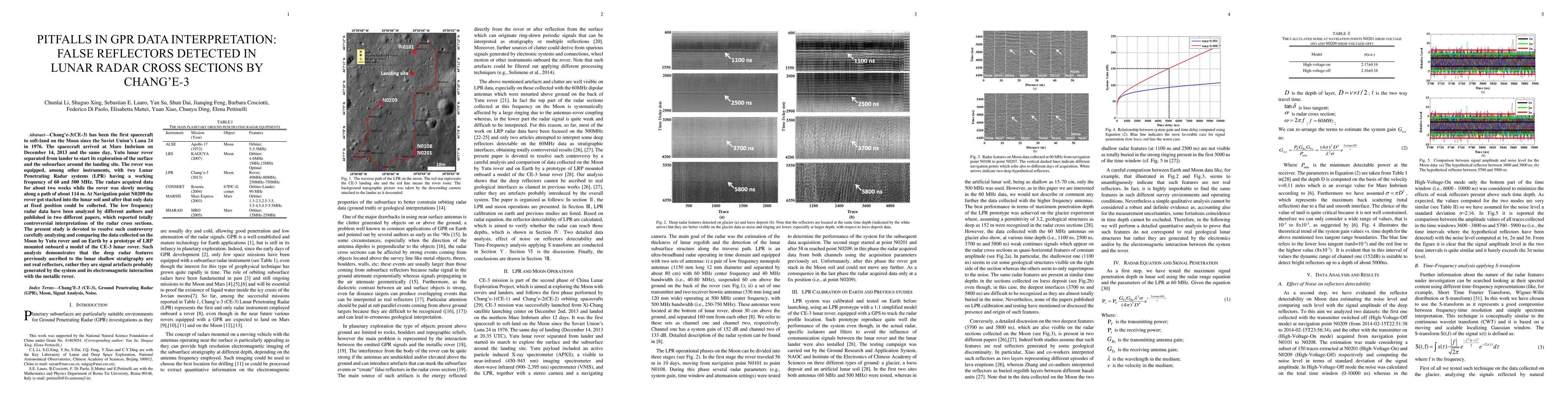 Thumbnail for Pitfalls in gpr data interpretation: false reflectors detected in lunar
  radar cross sections by Chang'e-3