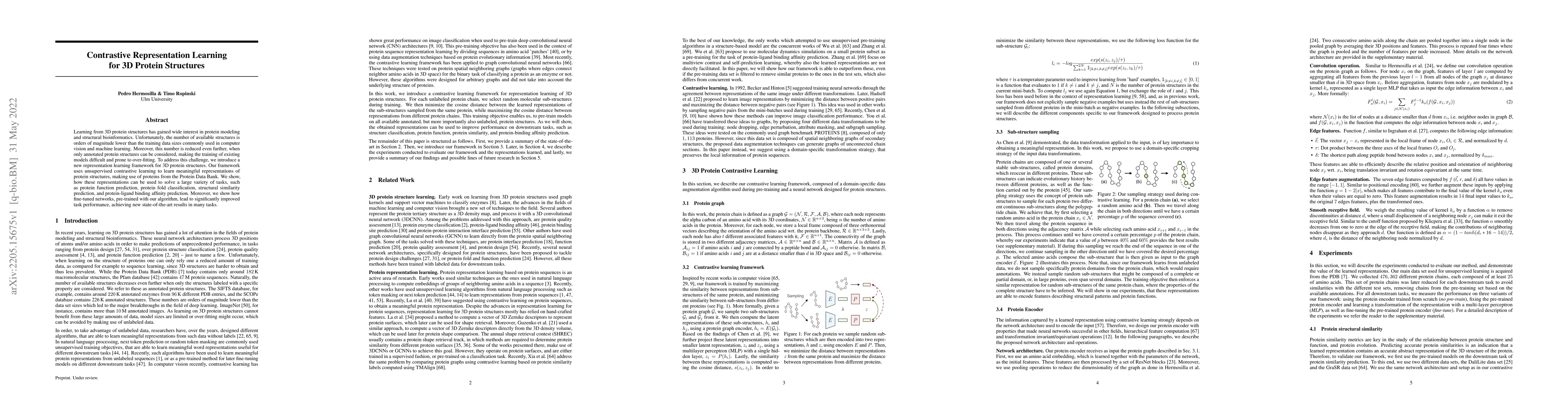 Thumbnail for Contrastive Representation Learning for 3D Protein Structures