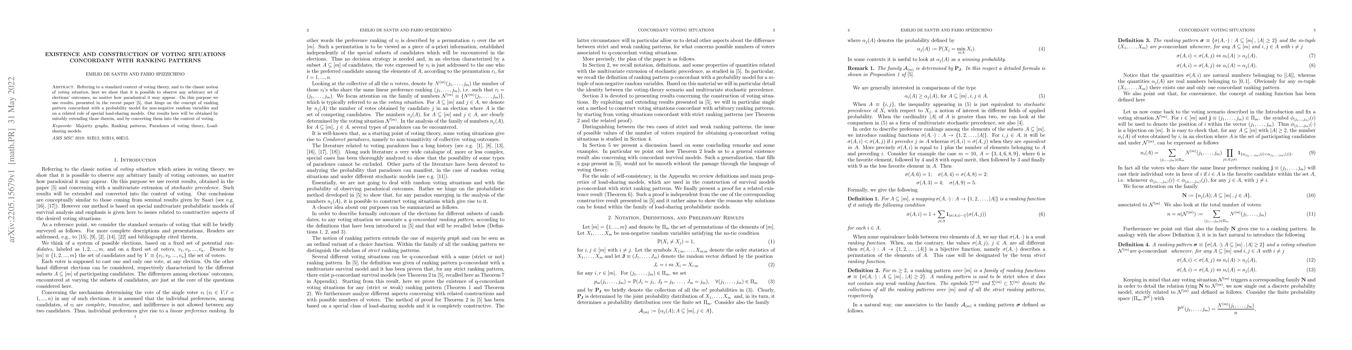 Thumbnail for Existence and construction of voting situations concordant with ranking
  patterns