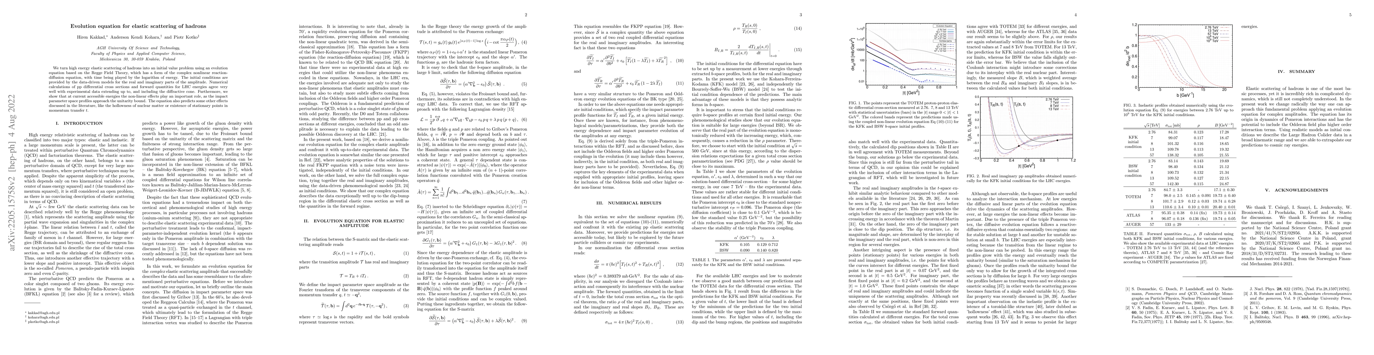 Thumbnail for Evolution equation for elastic scattering of hadrons