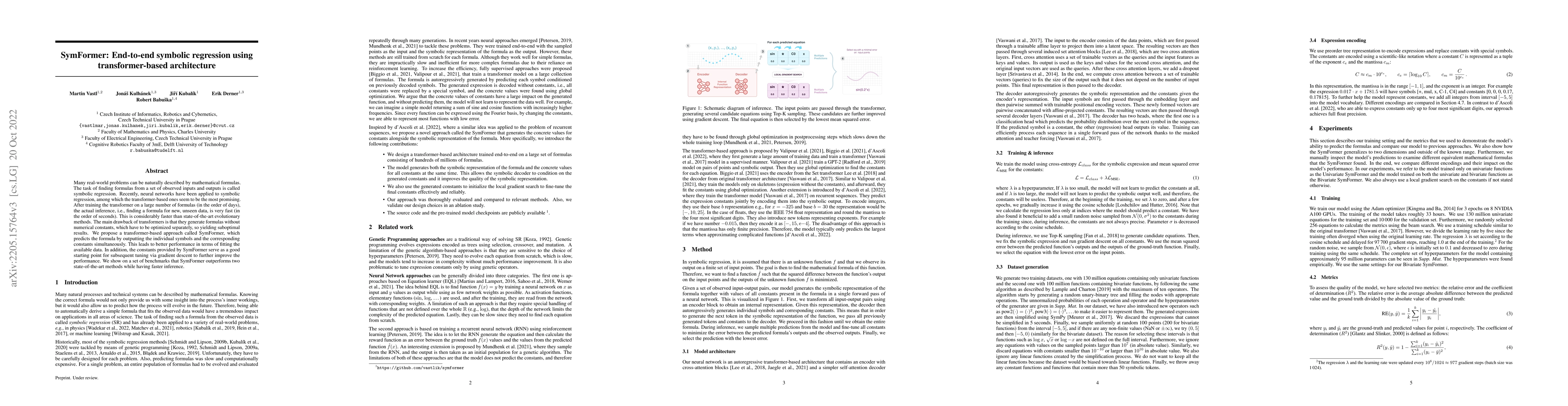 Thumbnail for SymFormer: End-to-end symbolic regression using transformer-based
  architecture