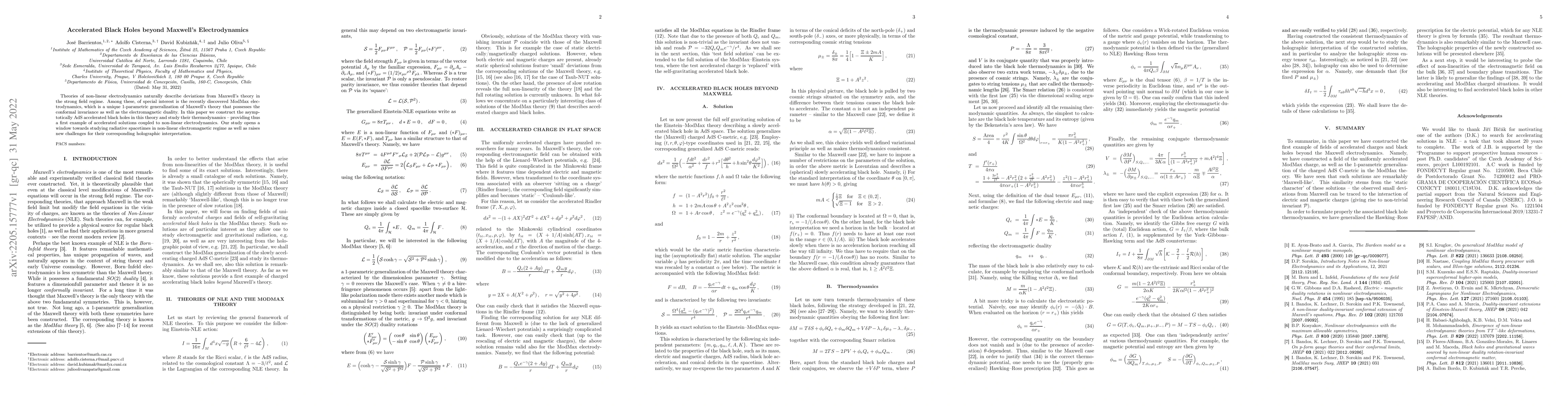 Thumbnail for Accelerated Black Holes beyond Maxwell's Electrodynamics