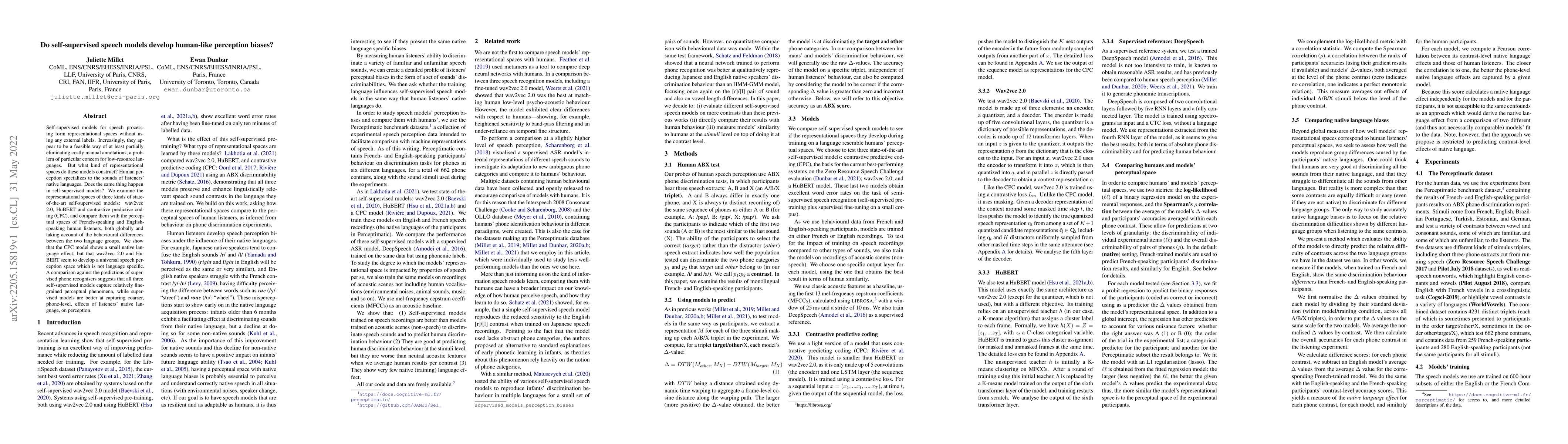 Thumbnail for Do self-supervised speech models develop human-like perception biases?