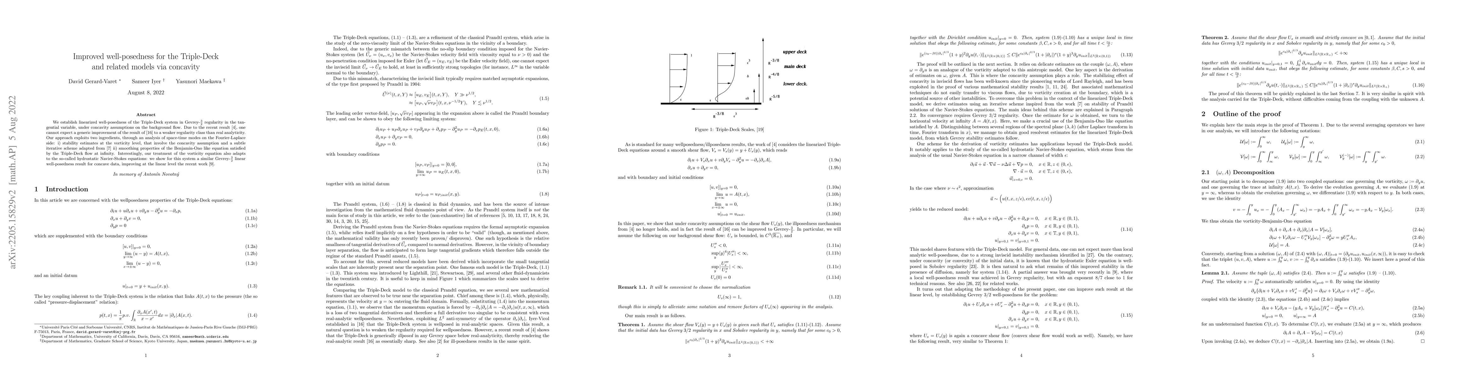 Thumbnail for Improved well-posedness for the Triple-Deck and related models via
  concavity