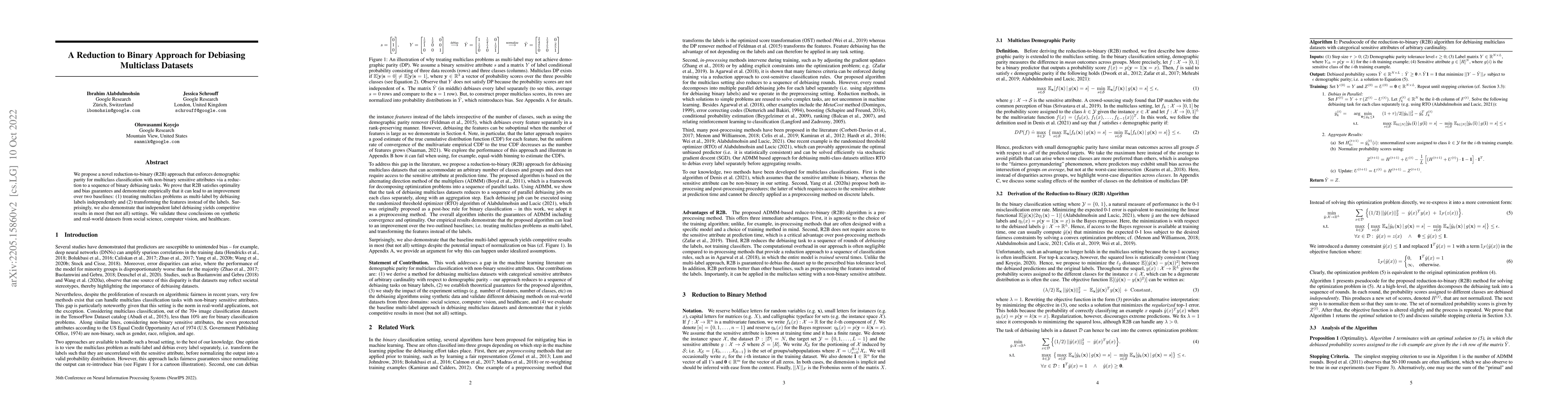 Thumbnail for A Reduction to Binary Approach for Debiasing Multiclass Datasets