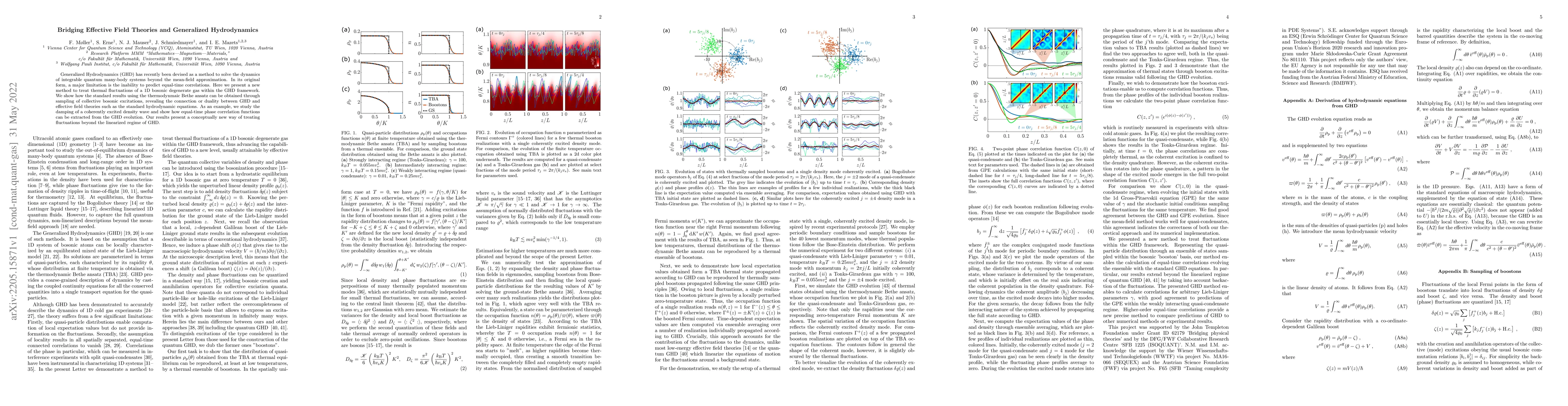 Thumbnail for Bridging Effective Field Theories and Generalized Hydrodynamics