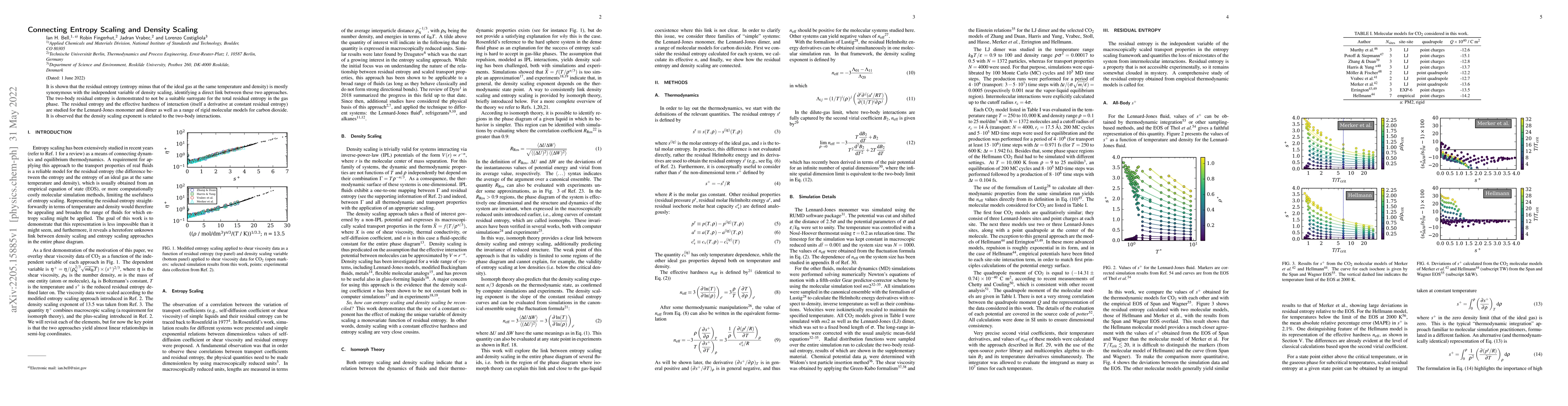 Thumbnail for Connecting Entropy Scaling and Density Scaling