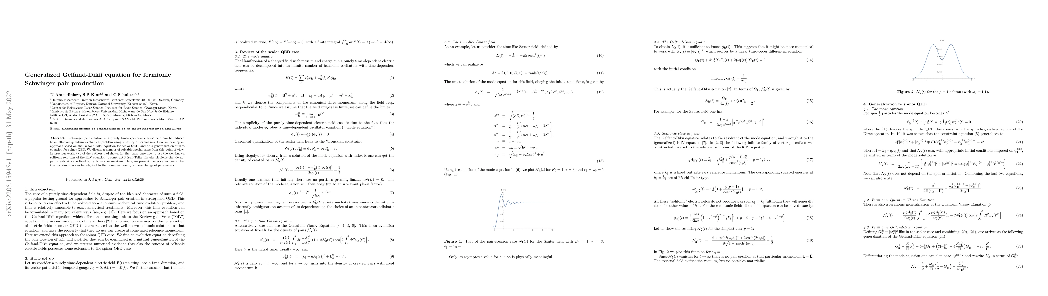 Thumbnail for Generalized Gelfand-Dikii equation for fermionic Schwinger pair
  production