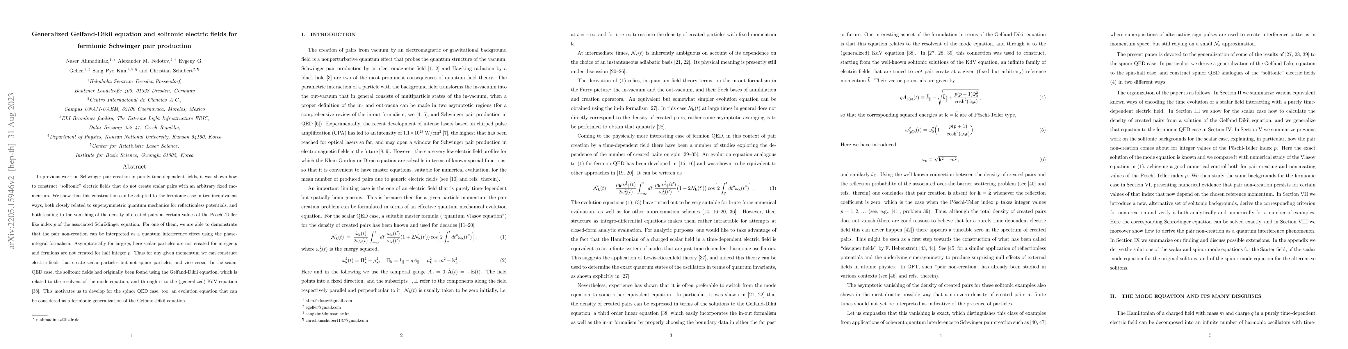 Thumbnail for Generalized Gelfand-Dikii equation and solitonic electric fields for
  fermionic Schwinger pair production