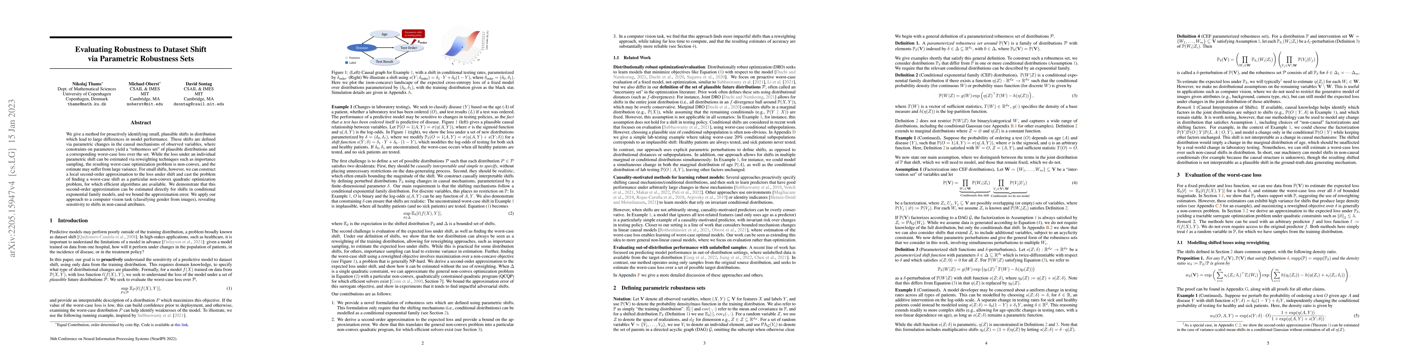 Thumbnail for Evaluating Robustness to Dataset Shift via Parametric Robustness Sets