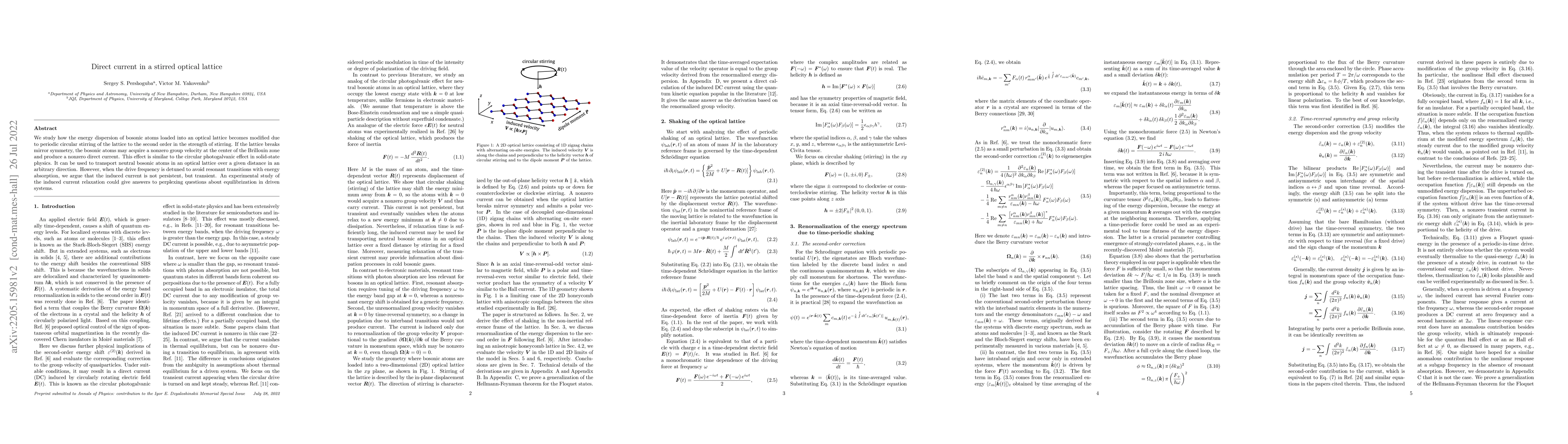 Thumbnail for Direct current in a stirred optical lattice