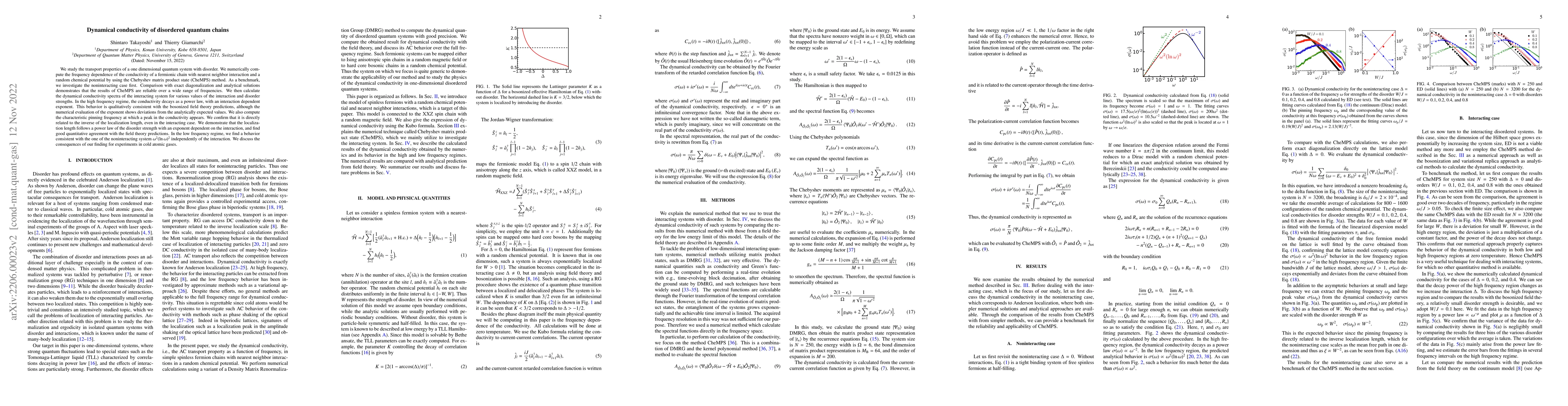 Thumbnail for Dynamical conductivity of disordered quantum chains