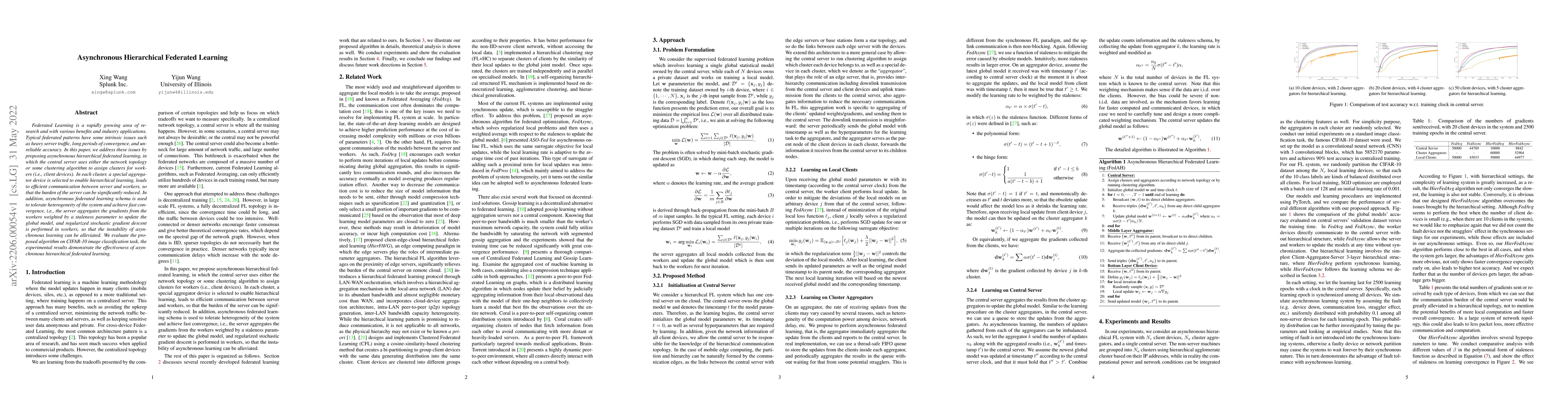 Thumbnail for Asynchronous Hierarchical Federated Learning