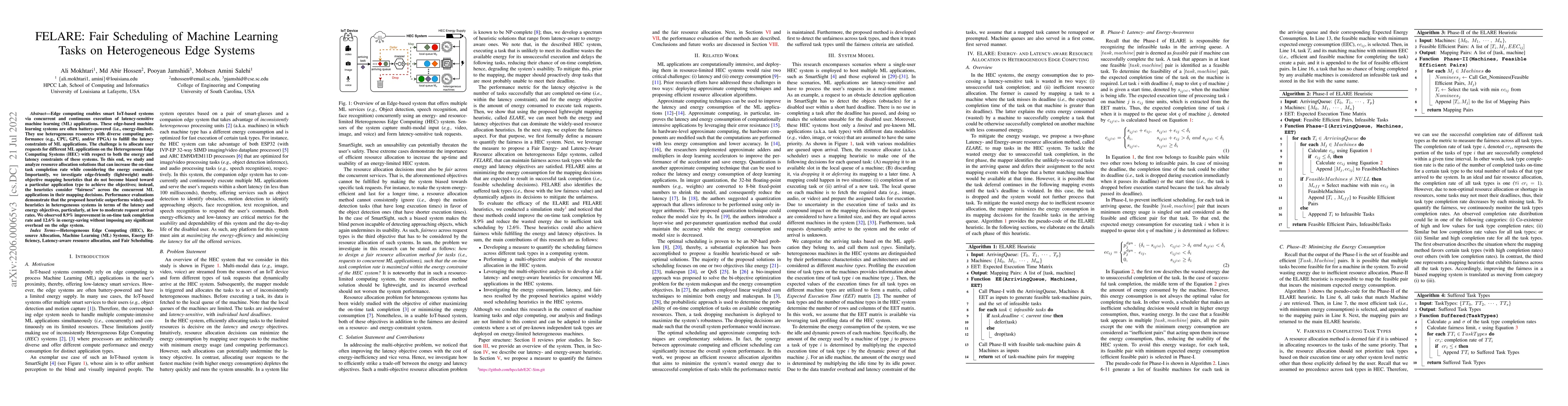 Thumbnail for FELARE: Fair Scheduling of Machine Learning Tasks on Heterogeneous Edge
  Systems