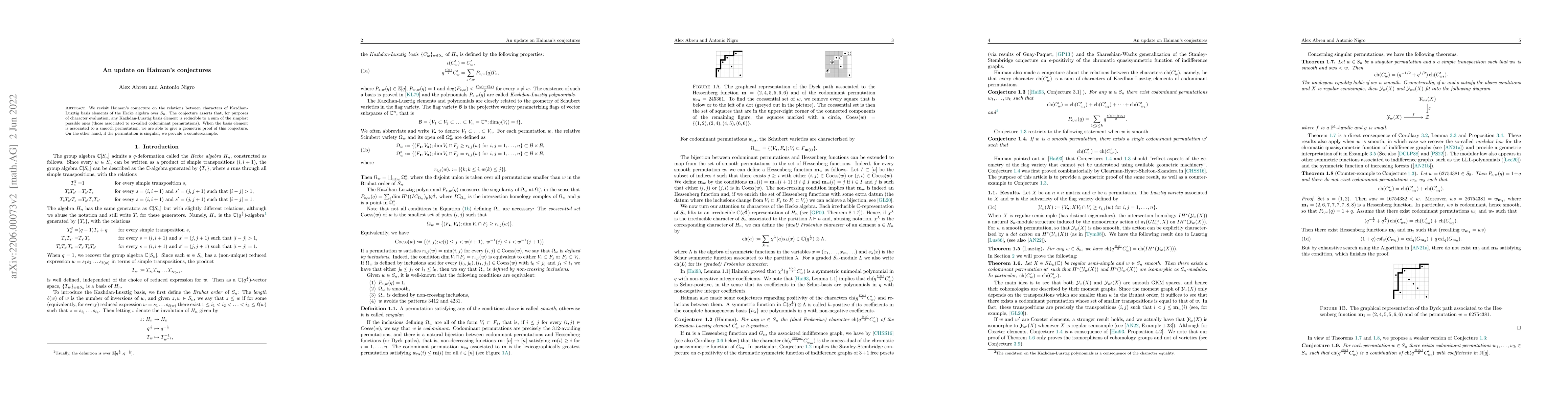 Thumbnail for An update on Haiman's conjectures