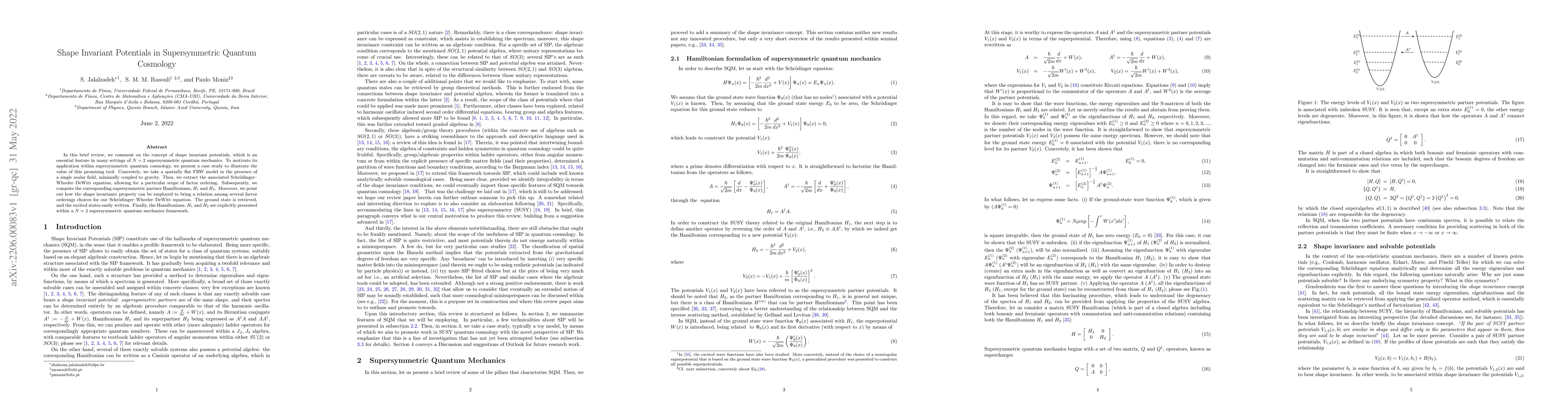 Thumbnail for Shape Invariant Potentials in Supersymmetric Quantum Cosmology