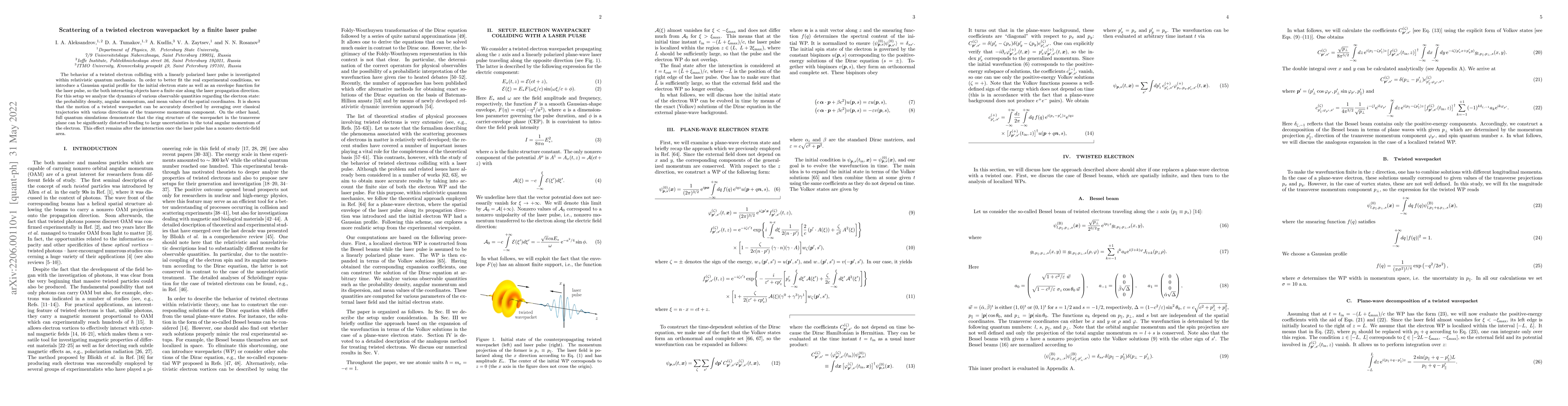 Thumbnail for Scattering of a twisted electron wavepacket by a finite laser pulse