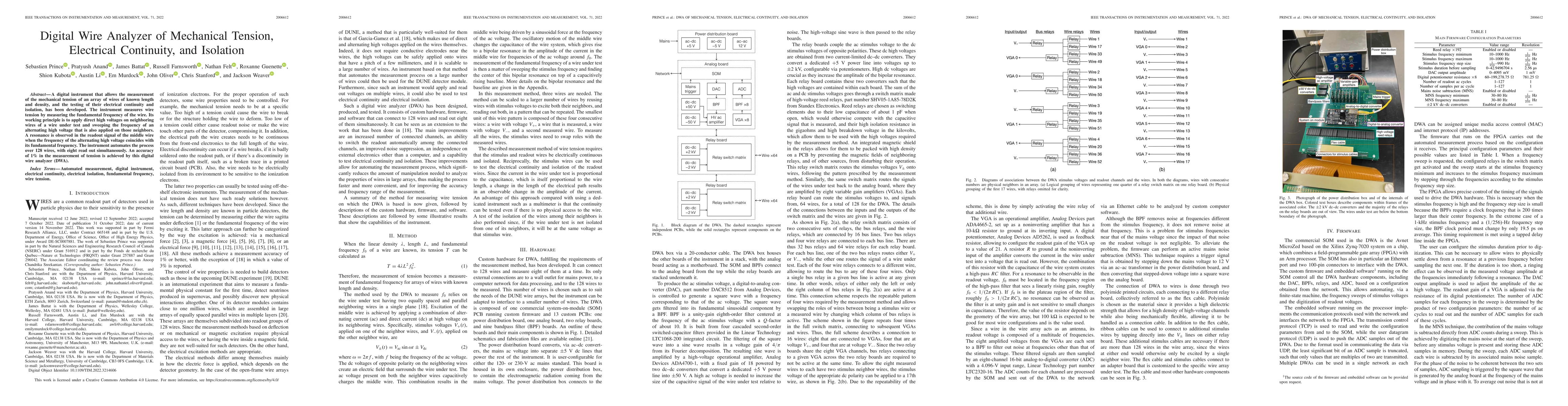 Thumbnail for Digital Wire Analyzer of Mechanical Tension, Electrical Continuity, and
  Isolation