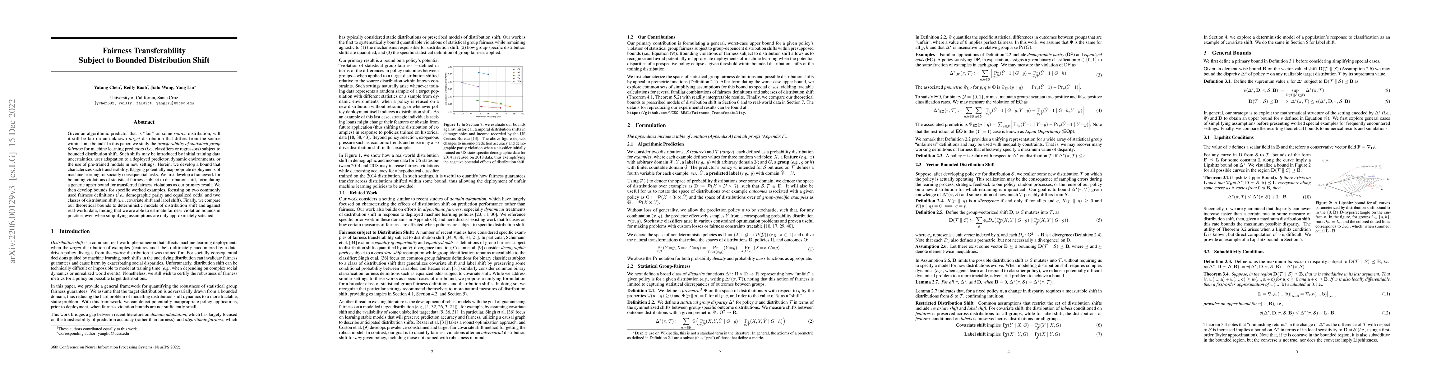 Thumbnail for Fairness Transferability Subject to Bounded Distribution Shift