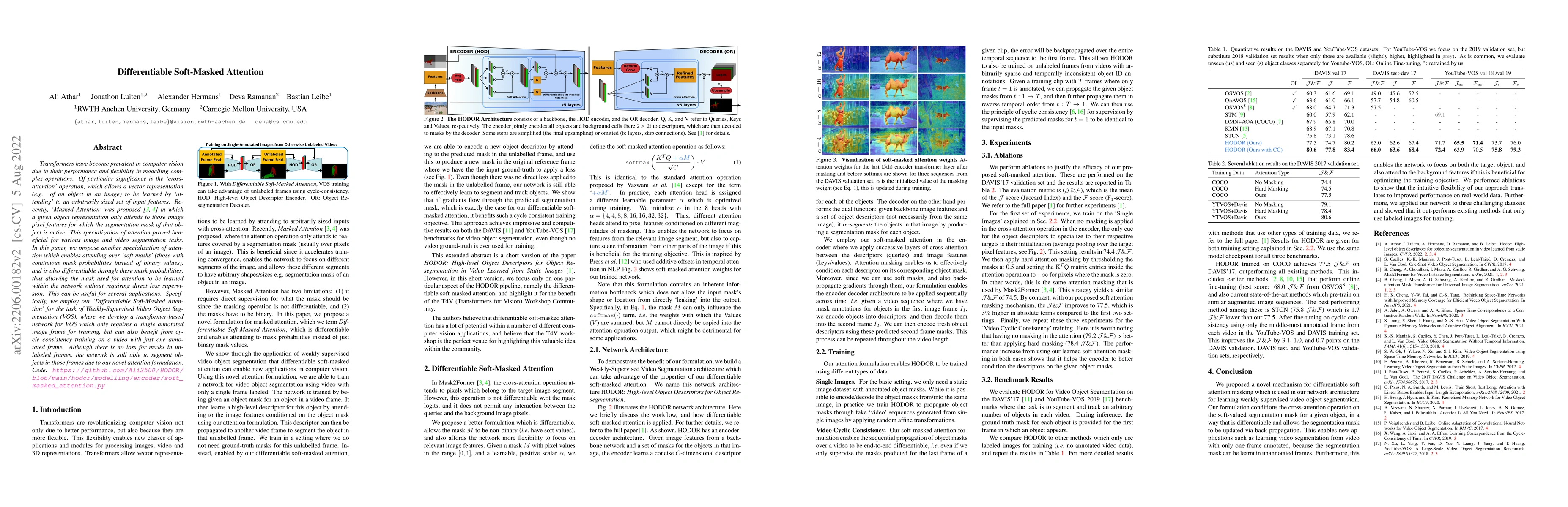 Thumbnail for Differentiable Soft-Masked Attention