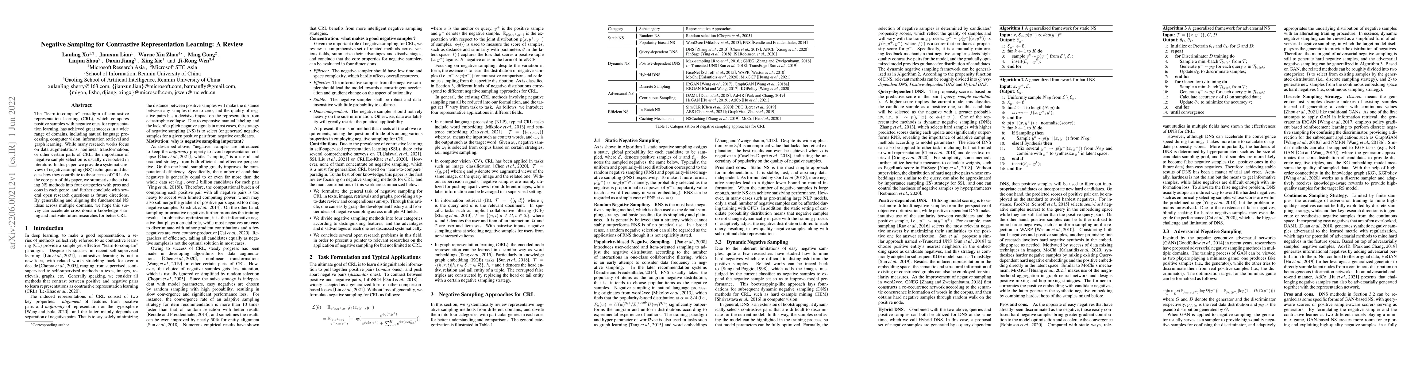 Thumbnail for Negative Sampling for Contrastive Representation Learning: A Review