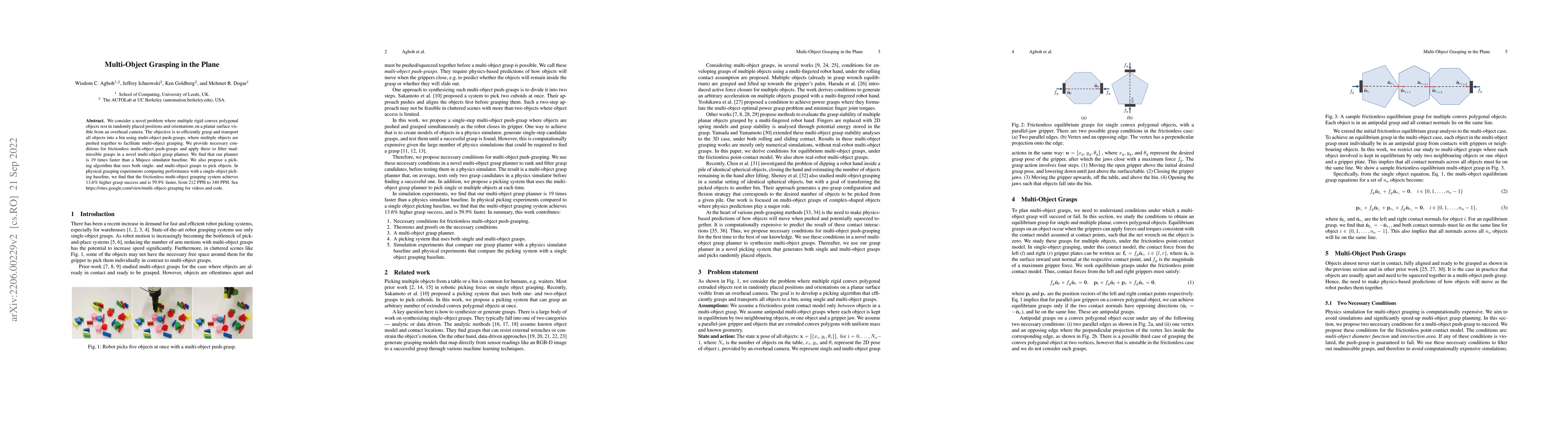 Thumbnail for Multi-Object Grasping in the Plane