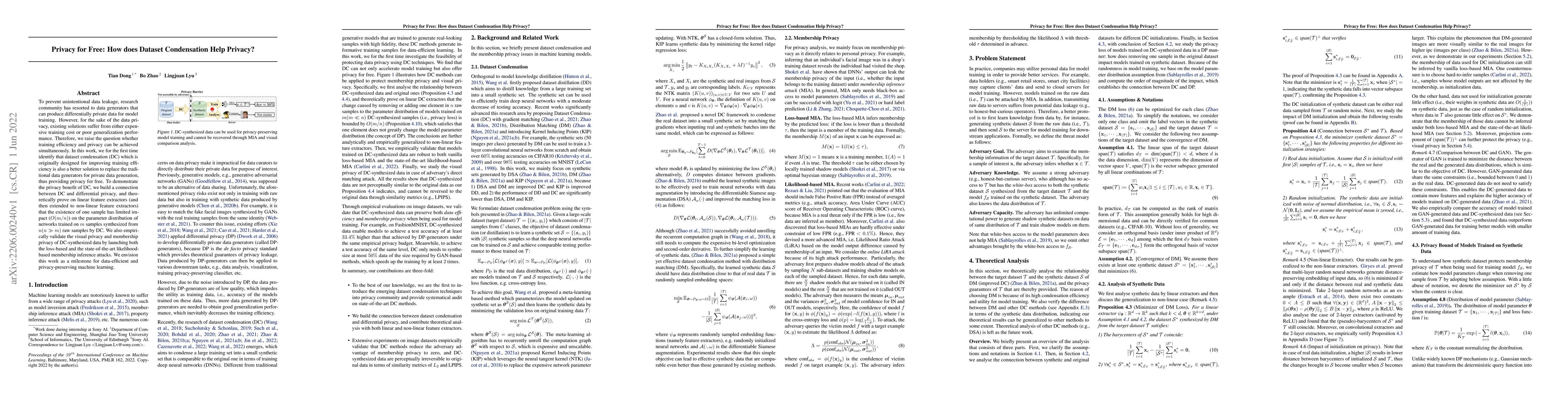 Thumbnail for Privacy for Free: How does Dataset Condensation Help Privacy?