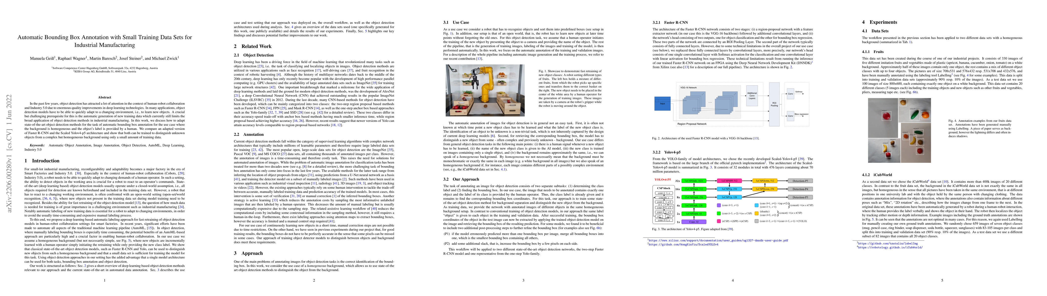 Thumbnail for Automatic Bounding Box Annotation with Small Training Data Sets for
  Industrial Manufacturing