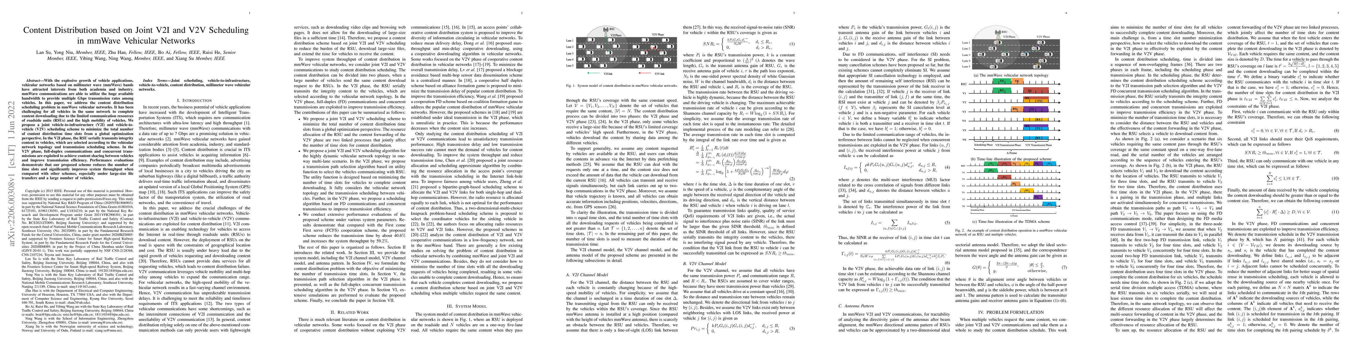 Thumbnail for Content Distribution based on Joint V2I and V2V Scheduling in mmWave
  Vehicular Networks