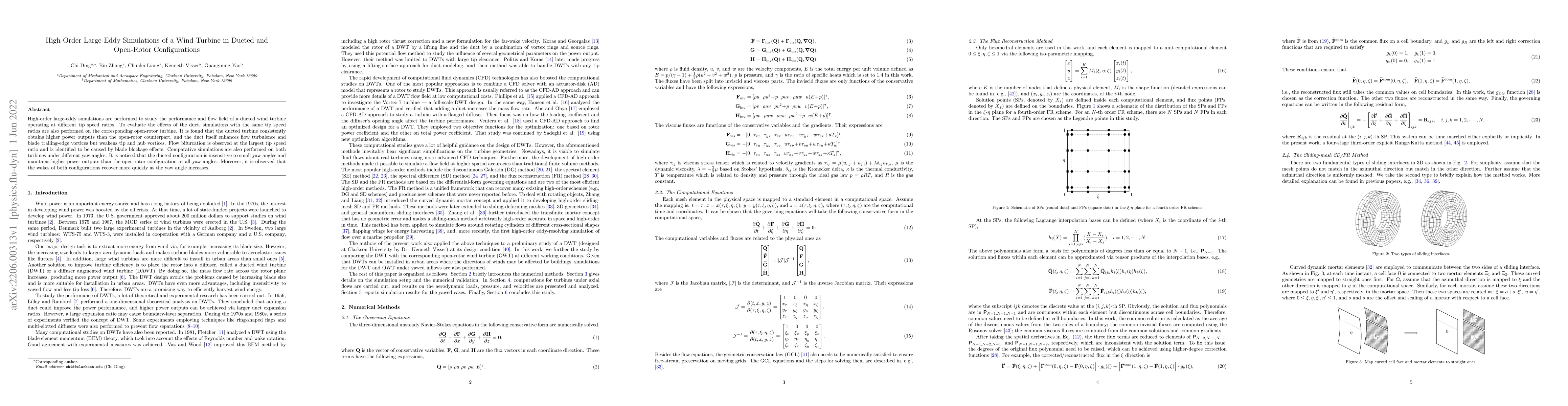 Thumbnail for High-Order Large-Eddy Simulations of a Wind Turbine in Ducted and
  Open-Rotor Configurations
